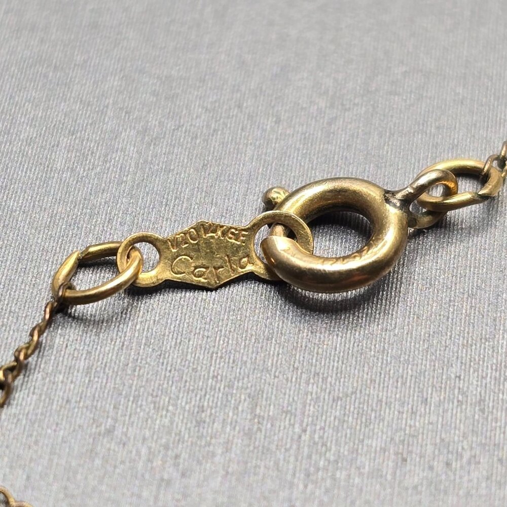 VTG Carla 14K Gold Filled Star Pendant Choker Necklace 15" Minimalist Celestial - Picture 12 of 16